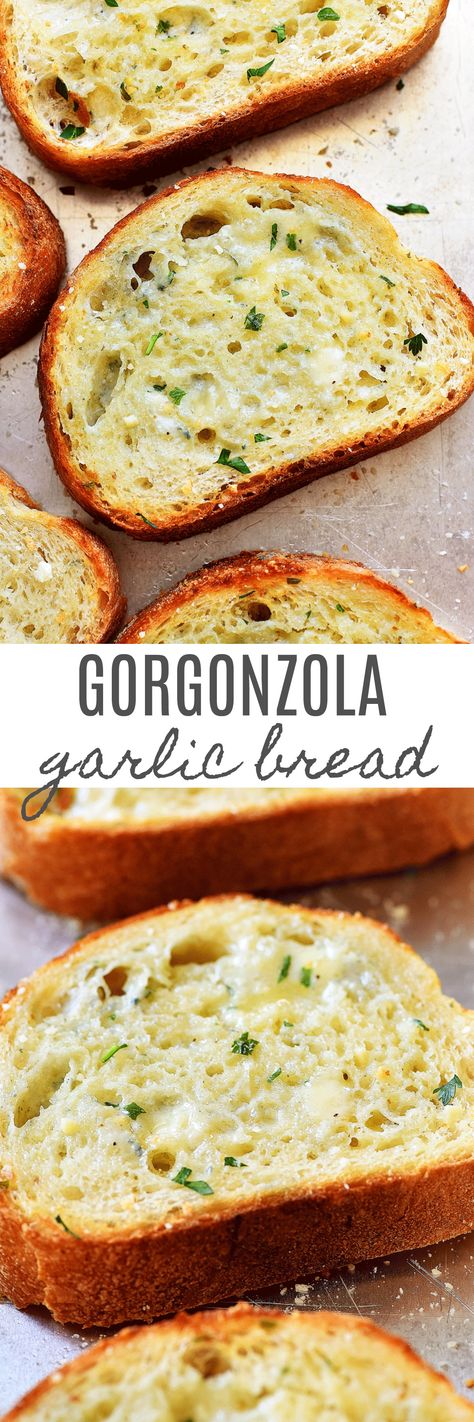 Gorgonzola Garlic Bread Last 10 Pounds, French Bread Loaf, Baking Breads, Gorgonzola Cheese, Biscuit Recipes, Garlic Bread Recipe, Love Hate Relationship, Cheesy Bread, Bread Roll