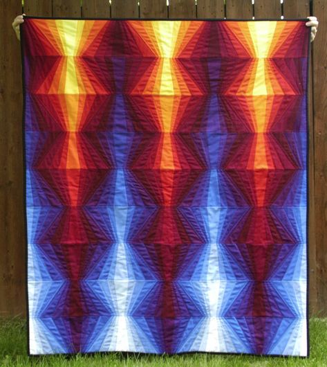 "Fire and Ice" quilt by Amy Garro Fire Quilt, Water Quilt, Quilt Stories, Sew Mama Sew, Quilt Modernen, Quilt Festival, Contemporary Quilts, Quilting Techniques, Blue Quilts