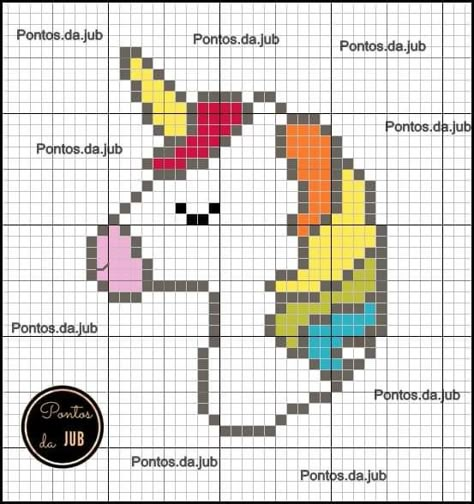 Unicorn Pixel Art Grid, Crochet Unicorn Blanket, Unicorn Cross Stitch, Unicorn Cross Stitch Pattern, Tiny Cross Stitch, Animal Knitting Patterns, Crochet Wall Hangings, Pixel Crochet, Small Cross Stitch