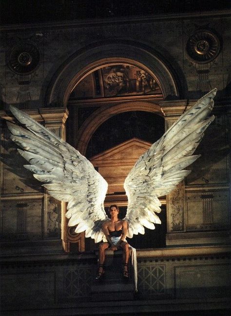 Angel Wings ...I like this shape. Marcus Schenkenberg, Male Angels, Wow Photo, Dark Angels, Ange Demon, Affinity Photo, Angels Among Us, White Angel, White Wings