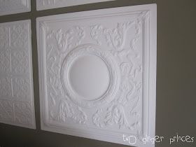 Ceiling Tile Headboard, Tile Headboard, Dyi Headboards, Ceiling Tile, Ceiling Tiles, Ginger, Tile, Ceiling, Bedroom