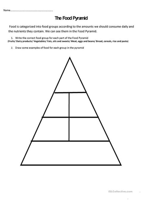 Food Pyramid Kids, Simile Worksheet, Pumpkins Kindergarten, Science Homework, Energy Pyramid, Social Studies Worksheets, School Creative, Food Pyramid, A Worksheet