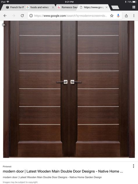 Wooden Double Doors, Modern Wooden Doors, Main Entrance Door Design, Main Entrance Door, Wooden Main Door, Wooden Main Door Design, Double Door Design, Double Front Doors, Design Door