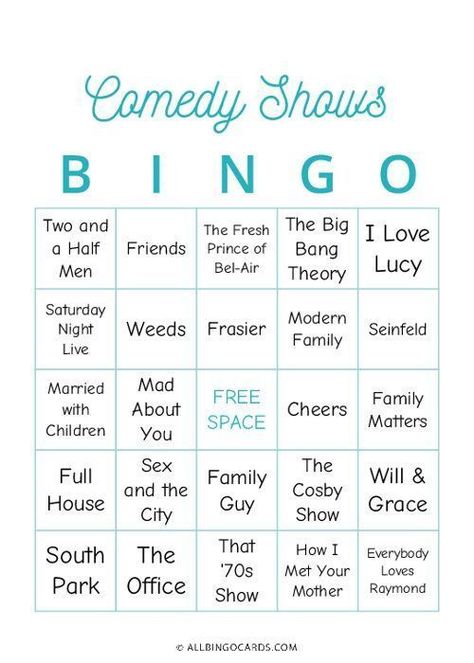 Comedy Shows Bingo Tv Challenge, Camping Bingo, Custom Bingo Cards, Bingo Books, Bingo Card Generator, Road Trip Bingo, Summer Bingo, Free Printable Bingo Cards, Bingo Games For Kids