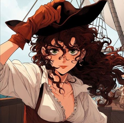 Pirate Oc, Girl Oc, Pirate Girl, Fantasy Drawings, Pirate Woman, Drawings