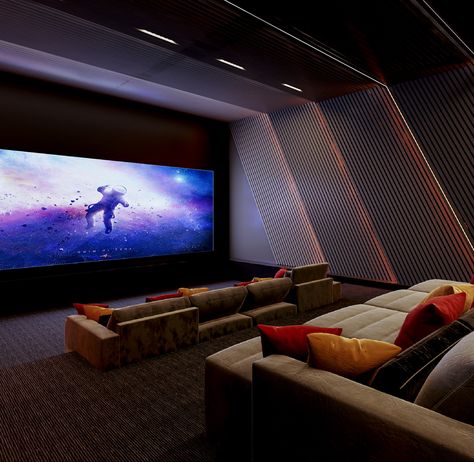 Cinema home cinema movie room Private Cinema Room, Cinema Room Ideas, Cinema Living Room, Cinema Room Decor, Private Theater, Theater Room Ideas, Projector Room, Cinema Room Design, Home Theatre Design