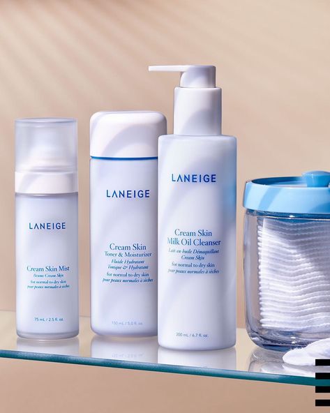 If you love @laneige_us Cream Skin Toner & Moisturizer, get ready: New Cream Skin Milk Oil Cleanser and Cream Skin Mist are here to round out your routine with lightweight, super-hydrating, dual-performance formulas your skin will love. Send a 💙 if this is just what your skin needs. Laneige Moisturizer, Skin Care Toner, Laneige Cream Skin, Skin Aesthetics, Skin Care Toner Products, Basic Skin Care Routine, Moisturizing Toner, Pretty Skin Care, Skin Toner