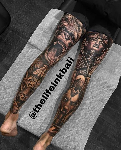 Back Leg Sleeve Tattoo, Mexican Leg Sleeve, Full Leg Sleeve Tattoo Male, Sleeve Tattoos For Guys Stencil, Tattoos For Guys Stencil, Leg Sleeve Tattoos For Guys, Full Leg Tattoo Men, Mens Leg Sleeve Tattoo, Jungle Tattoos