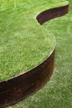 Corten Steel Garden, Moderne Have, Modern Landscape Design, Landscape Edging, Lawn Edging, Have Inspiration, Garden Edging, Decor Minimalist, Modern Landscaping