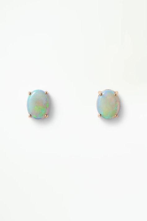 XL Opal Stud Earring - Single – WWAKE Villa Cetinale, Flamboyant Natural, Opal Earrings Stud, Link Earrings, Opal Studs, Opal Earrings, Butterfly Earrings, Recycled Gold, Australian Opal