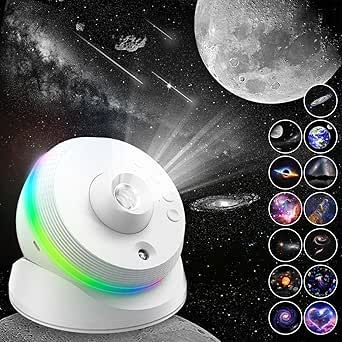 Galaxy Projector, 13 in 1 Meteor HD Planetarium Star Projector, 360° Rotating Extra-Large Area, Timed Starry Night Light for Kids Adults Bedroom Ceiling Home Theater Living Room Décor Theater Living Room, Adults Bedroom, Planetarium Projector, Starry Night Light, Galaxy Projector, Galaxy Lights, Lounge Party, Star Projector, Night Light Kids