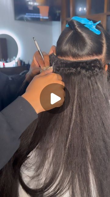 Shu’Carra Cotchery on Instagram: "Weft Install✨
Using Organic Curly Wefts from @shuhair.co 

#shudoesmyhair💜 #extensionspecialist #weftinstall #microlinks #weftextensions #atlantahairstylist #nychairstylist #itiphairextensions #ktiphairextensions #volumeweftextensions #itipsatlanta #ktipsatlanta #ktipsnyc #tapeinextensions #tapeins #blewbyshu💨" Curly Microlinks, I Tip Hair Extensions, Tape In Extensions, March 5, Hair Stylist, Atlanta, On Instagram, Instagram