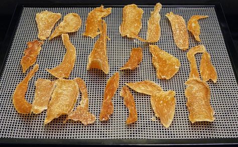 Dehydrate Chicken Strips | Modern Survival Blog How To Dehydrate Chicken, Dehydrated Chicken Dog Treats, Dehydrating Chicken, Chicken Neck Recipe, Dehydrate Chicken, Best Dehydrator, Dehydrated Meat, Jerky Recipes Dehydrator, Dehydrated Recipes