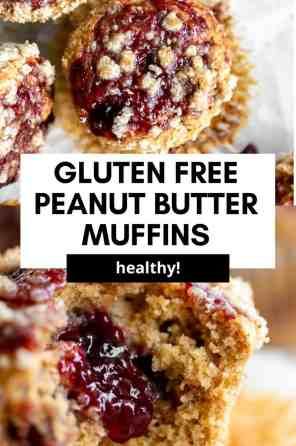 Oat Flour Recipe, Peanut Butter And Jelly Muffins, Jelly Muffins, Oat Flour Muffins, Almond Flour Blueberry Muffins, Gluten Free Muffin, Gf Muffins, Dairy Free Muffins, Oat Flour Recipes