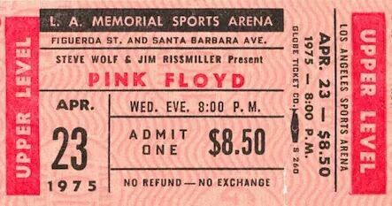 Pink Floyd The Doors Concert, City Rats, Pink Floyd Concert, Gig Tickets, Pink Floyd Vintage, Steve Wolf, Concert Ticket, Ticket Design, Sports Arena