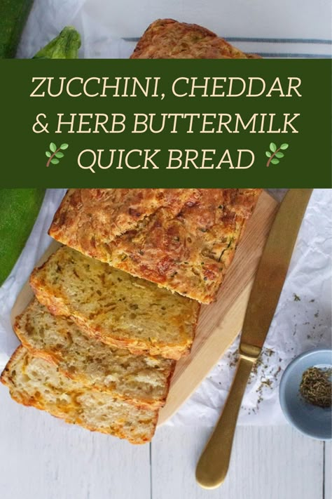 Zucchini Cheddar Cheese Herb Bread, Quick Bread Using Buttermilk, Zucchini Bread Recipes With Buttermilk, Zucchini Bread Recipes Buttermilk, Cheesy Herb Zucchini Bread, Buttermilk Zucchini Bread Recipe, Zucchini Buttermilk Recipes, Zucchini Herb Cheese Bread, Zucchini Cheddar Cheese Herb Beer Bread