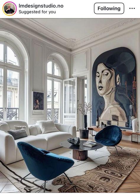 Parisian Interior, Neoclassical Interior, Design Salon, Living Room Design Inspiration, Classic Interior Design, French Interior, Classic Interior, Home Room Design, Apartment Interior