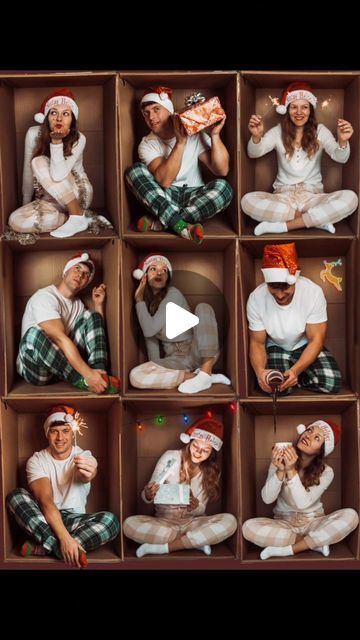 Family Holiday Pajamas Photo Ideas, Christmas Pictures In Bed, Christmas Family Picture Ideas, Christmas Picture Backdrop Ideas, Fun Family Christmas Photos, Christmas Pics Ideas, Christmas Family Photo Ideas, Christmas Shoot Ideas, Picture Collage Ideas