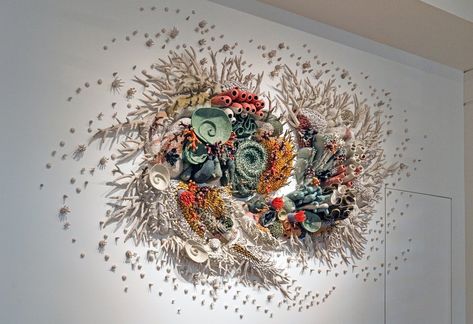 our changing seas VII — Courtney Mattison Fragile Beauty, Coral Art, New Ceramics, Art Installation, Handcrafted Ceramics, Ceramic Sculpture, Clay Art, 3d Art, Ceramic Art