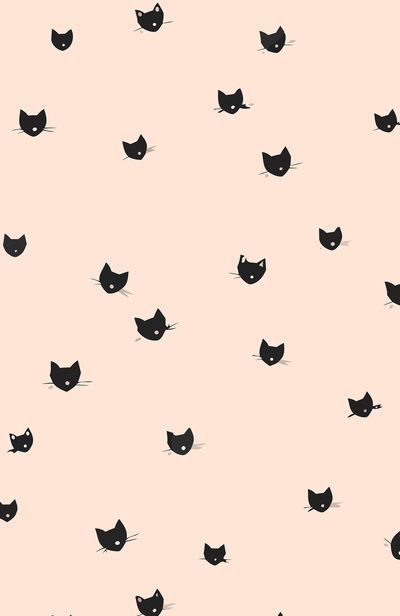 Cat pattern Whatsapp Wallpaper, Wallpaper Tumblr, Best Iphone Wallpapers, Pretty Patterns, Cat Wallpaper, Illustration Inspiration, Cat Pattern, Pattern Illustration, Black Cats