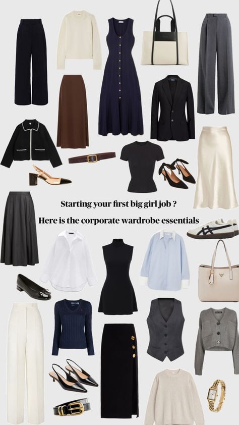 Corporate Wardrobe, Cute Professional Outfits, Capsule Wardrobe Casual, Capsule Wardrobe Women, Corporate Outfits, Clothes And Shoes, Quick Outfits, Work Outfits Women, Professional Outfits