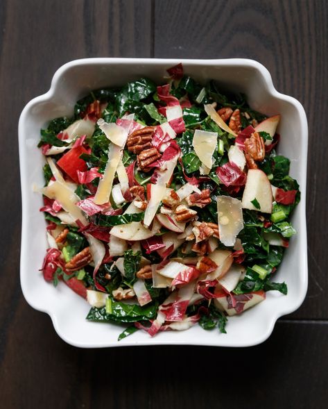 Fall Tuscan Kale Salad Tuscan Kale Salad, Veggie Bites, Tuscan Kale, Kale Salad Recipes, Yellow Table, Kale Recipes, Autumn Salad, Trending Recipes, Kale Salad