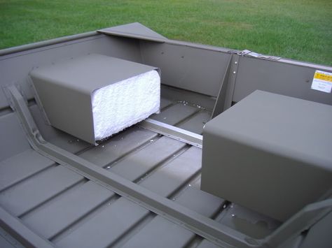 Duck Boat Ideas, Jon Boat Modifications 14ft, John Boat Modifications, Jon Boat Ideas, Aluminum Boat Ideas, Boat Flooring Ideas, Jon Boat Project, Boat Conversion, Boat Modifications