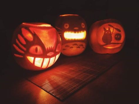 45 Studio Ghibli-Inspired Halloween Pumpkins That People Carved To Pay Tribute To Their Favorite Characters Ghibli Pumpkin, Pumpkin Carving Party, It's The Great Pumpkin, Pumpkin Carving Designs, Halloween Pumpkin Designs, Pumpkin Carving Templates, Halloween Pumpkins Carvings, Pumpkin Party, Crafts With Pictures