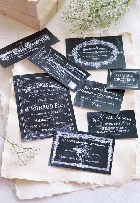 Farmhouse Labels Free Printables, Antique Labels Printable, Free Printable Chalkboard Labels, French Chalkboard, Vintage Crate Labels Free Printable, Vintage Apothecary Labels Free Printable, Free French Printables Vintage Graphic, French Labels Vintage Free Printables, Free Chalkboard Printables