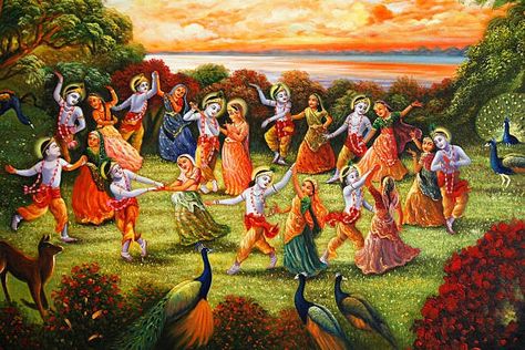 Krishna Illustrations, Dc Painting, Raas Leela, Radhe Krishna Art, Hare Krishna Mantra, Vegetable Drawing, Iskcon Krishna, Indian Traditional Paintings, Krishna Mantra