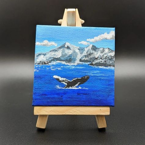 Mantle Bookshelf, Glacier Bay Alaska, Art Journal Challenge, Glacier Bay National Park, Journal Challenge, Acrylic Landscape, Glacier Bay, Landscape Paintings Acrylic, Etsy Stuff