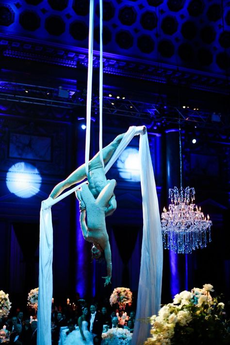 Aerial Performance | Anthony Vazquez Photography https://www.theknot.com/marketplace/anthony-vazquez-photography-new-york-ny-348385 | Capitale https://www.theknot.com/marketplace/capitale-new-york-ny-563368 | Wedding Proposal Ideas Engagement, Aerial Performance, Ballet Wedding, Grace Ormonde Wedding Style, Circus Wedding, Wedding Salon, Top Wedding Trends, Honeymoon Locations, Wedding Activities