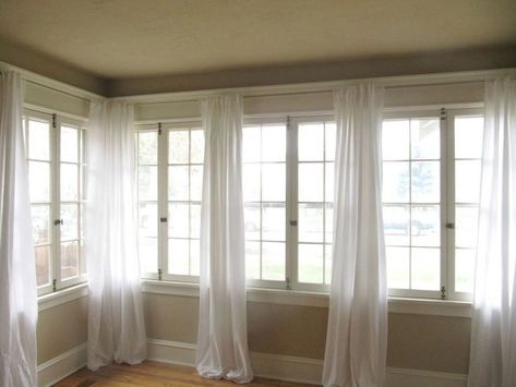 5 curtains, diy, home decor, reupholster, window treatments Disney Shower Curtain, Shower Curtain With Valance, Ideas Armario, Wicker House, Hanging Beds, House Trim, Ikea Curtains, Drop Cloth Curtains, Custom Drapes