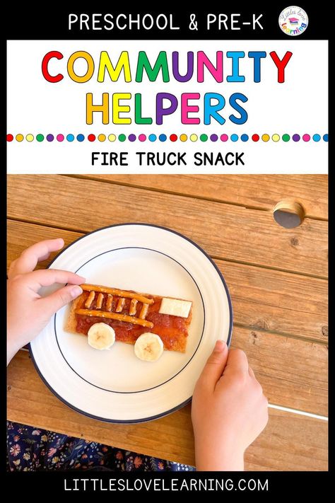 Community Helpers activities for Preschool, Pre-K, & Kindergarten. This post includes 20+ of the best activities for your Community Helpers theme for the fall. These centers & hands-on activities are perfect for your early childhood classroom or homeschool. Ideas include literacy, math, fine motor, snack, art, & STEM. Your little learner will LOVE this unit if they love firefighters, police officers, & garbage collectors. Add these to your lesson plans & have fun learning through play! #prek Community Helper Snacks, Community Helpers Snack Ideas, Preschool Community Helpers Activities, Preschool Community Helpers, Sensory Snacks, Community Helpers Art, Safety Town, Playing Preschool, Community Helpers Week