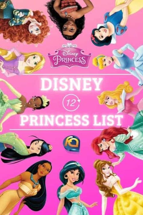 Disney Princess List Of Names, Disney Princess Lineup, Disney Character Names, Disney Princess List, Cartoon Characters Names, Disney Princess Names, Quotes Coloring Pages, Real Disney Princesses, Disney Princess Books