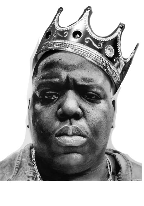 If He Dies He Dies, Biggie Tattoo Design, Biggie Tattoo, Faces Photography, Portrait Tattoo Design Stencil, Tupac Face Drawing, Black And White Biggie Smalls, Biggie Smalls Black And White Photo, Rapper Portrait Tattoo