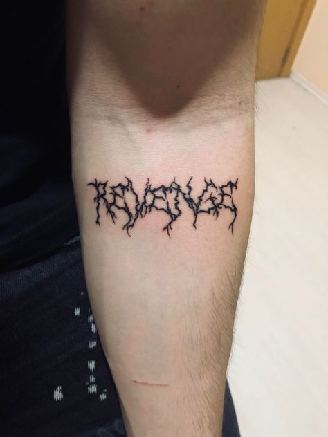 Edgy Tattoos Grunge Men, Mens Grunge Tattoo, Revenge Tattoo, Trippy Font Tattoo, Xxxtentaci̇on Tattoo Ideas, Numb Tattoo, $ucideboy$ Tats, Typographic Tattoo, Unique Hand Tattoos