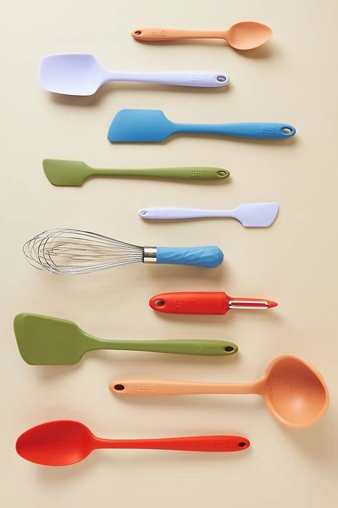 GIR Ultimate Utensils, Set of 10 | AnthroLiving Silicon Utensils, Utensils Set, Shop Kitchen, Apartment Aesthetic, Candles For Sale, Cute Kitchen, Old Kitchen, Kitchen Gifts, Utensil Set