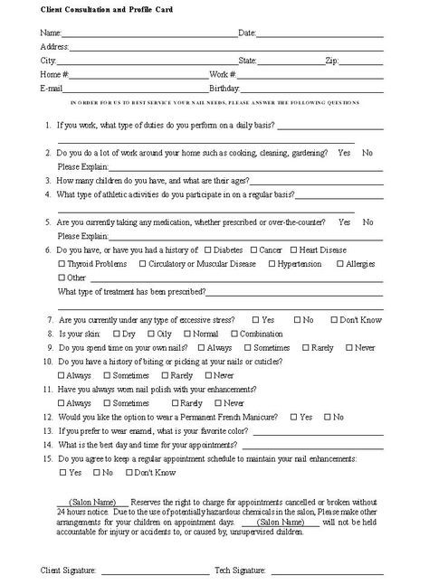 Client Consultation Form Consultation Forms Client, Makeup Client Consultation Form, Client Cards Beauty, Beauty Consultation Form, Esthetician Consultation Form, Nail Consultation Form, Salon Consultation Form, Makeup Consultation Form, Client Consultation