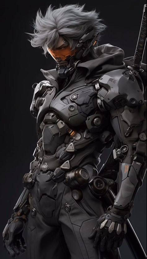 Cybernetic Aesthetic, Tactical Ninja, Cyberpunk Ninja, Ninja Armor, Futuristic Warrior, Character Archetypes, Armadura Ninja, Raiden Metal Gear, Armor Ideas