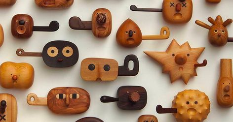 Carved Wood Sculpture, Wood Sculptures, Colossal Art, Mini Things, Hand Carved Wood, Facial Expressions, Kids Chairs, Wood Sculpture, Traditional Techniques