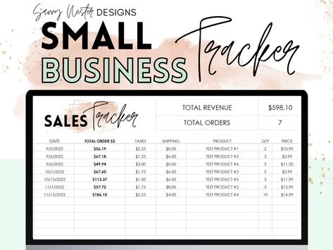 Digital Business Planner Etsy Small Business - Excel Template  Financial Inventory Expense Tracker plannergratuito #plannerdecor #digital #productiveplanner📕. Small Business Sales Tracker, Business Excel Templates, Small Business Expense Tracker, Small Business Order Tracker, Small Business Tracker, Psych Np, Small Business Expenses, Business Must Haves, Digital Planner Business