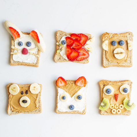 Teddy Bear Toast, Fraiche Living, Sprouted Bread, Dairy Free Cream Cheese, Creative Snacks, Homemade Muffins, Smoothie Challenge, Owl Pet, New Fruit