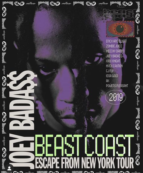 Joey Badass Poster, Joey Badass, Wall Pics, Vintage Music Posters, New York Tours, Music Posters, Vintage Music, Off The Wall, Music Poster