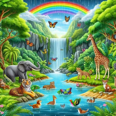 Summer Season Images, Dayananda Saraswati, Zoo Drawing, Jungle Photography, 3d Wallpaper Mural, Drawing Scenery, Dolphin Art, Nature And Animals, Easy Mandala Drawing