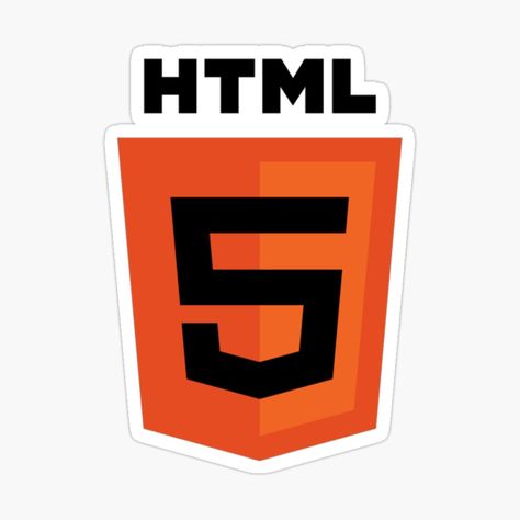 HTML programming language logo by code t-shirt | Redbubble Programming Languages Logo, Html Logo, Programming Logo, Programming Stickers, Coding Stickers, Tech Stickers, Coding Logo, Language Logo, Computer Stickers