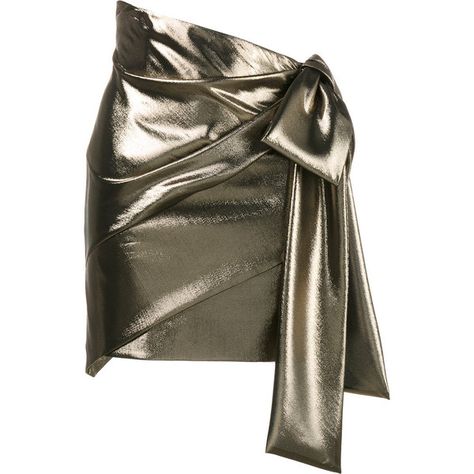 Saint Laurent asymmetric draped mini skirt ($1,660) ❤ liked on Polyvore featuring skirts, mini skirts, metallic, short skirts, bow skirt, metallic skirt, short mini skirts and yves saint laurent Draped Mini Skirt, Tutu Top, Metallic Mini Skirt, Brown Mini Skirt, Skirt Asymmetrical, Bow Skirt, Brown Skirt, Metallic Skirt, Draped Skirt