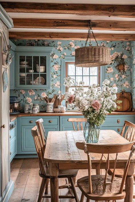 Paint vs. Wallpaper: Bold Choices to Transform Your Kitchen Walls - Kitchen Informant Small Kitchen Wallpaper Ideas, Kitchen Wall Colors With White Cabinets, Wallpapered Kitchen, Kitchen With Character, Wallpaper In Kitchen, Kitchen Murals, Bright Kitchen Colors, Vs Wallpaper, Wallpaper Kitchen Wall