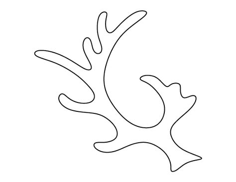 Printable reindeer antler pattern. Use the pattern for crafts, creating stencils, scrapbooking, and more. Free PDF template to download and print at http://patternuniverse.com/download/reindeer-antler-pattern/. Vintage Stencils, Doodle Template, Baby Shower Card Box, Draw Zentangle, Nature Patterns, Reindeer Head, Tooling Patterns, Tangle Doodle, Reindeer Antlers