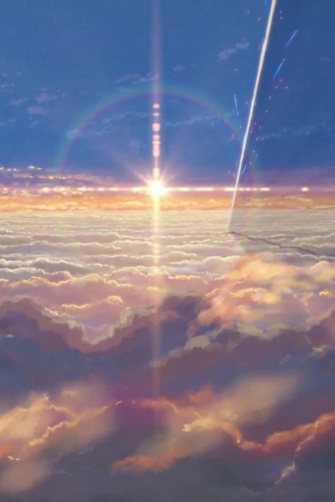 Your Name anime movie Kimi No Na Wa aesthetic phone wallpaper shooting star supernova Kimi No Na Wa Aesthetic, Kimi No Na Wa Wallpaper, Your Name Movie, Dear Alice, Aesthetic Phone Wallpaper, Your Name Anime, Gone Wrong, Pretty Sky, Aesthetic Movies